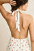 rhythm mila floral halter maxi cream back detail