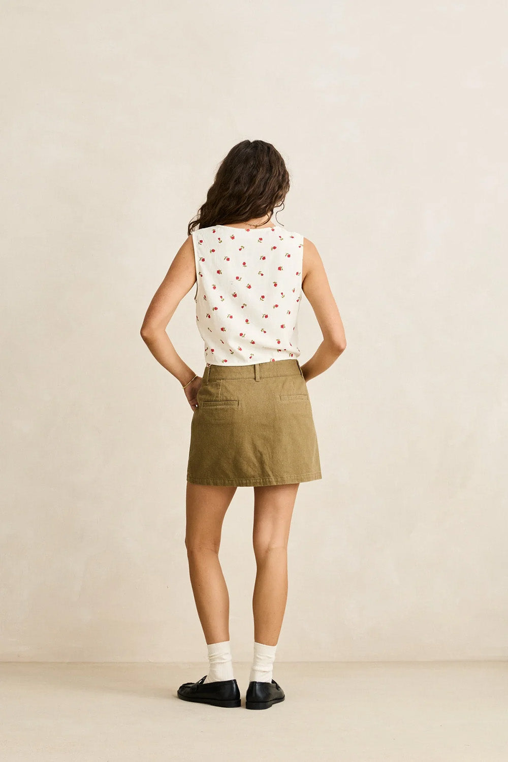 rhythm mila floral vest cream back