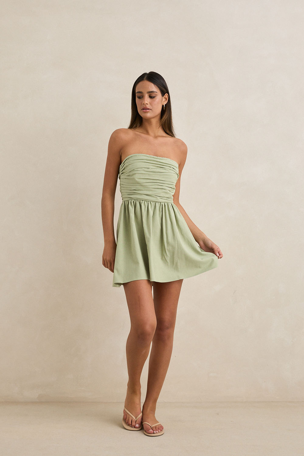 rhythm mila mini dress palm front