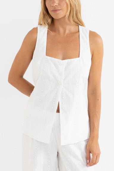 rhythm niko long vest white front