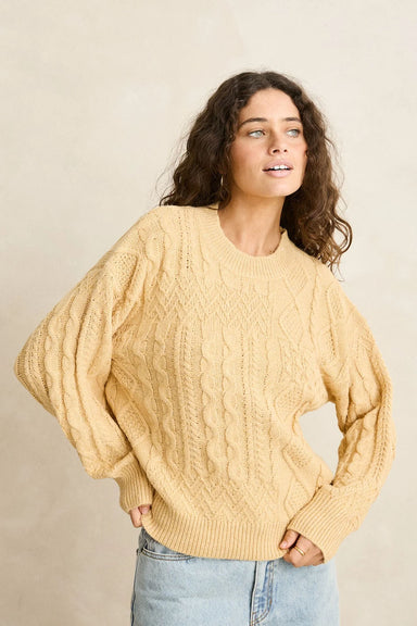 rhythm patchwork sweater sand