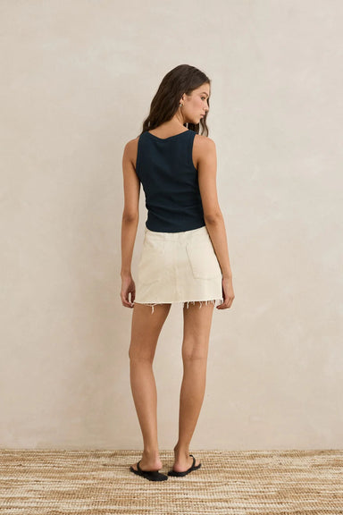 rhythm prairie mini skirt natural back