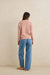 rhythm quinn zip knit pink back