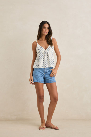 rhythm seacliff cami top natural front