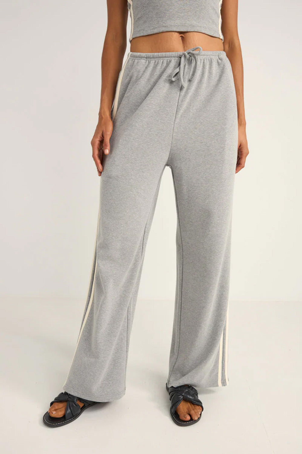 Rhythm - Track Pant - Heather Grey - Front