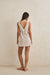 rhythm valley stripe mini dress tan back