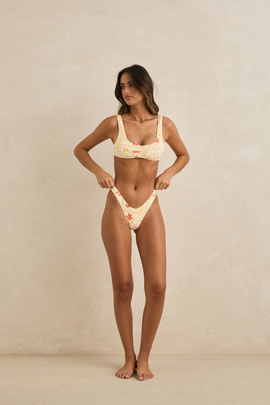 rhythm wildflower crop top white front