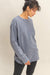 Double Zero - Mineral Washed LS Tee - Dusty Navy - Profile