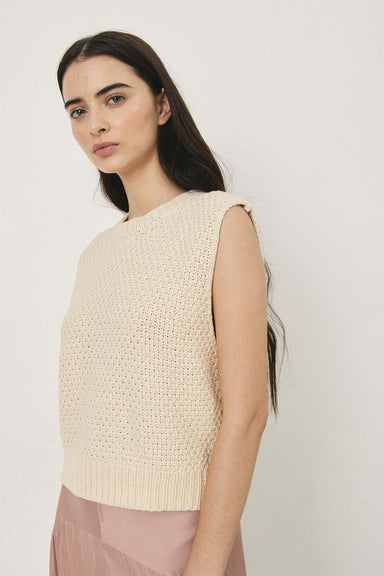 Deluc - Matisse Knitted Vest - Off White - Side