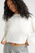 Richer Poorer Relaxed Crop Long Sleeve Tee in Bone — Front view