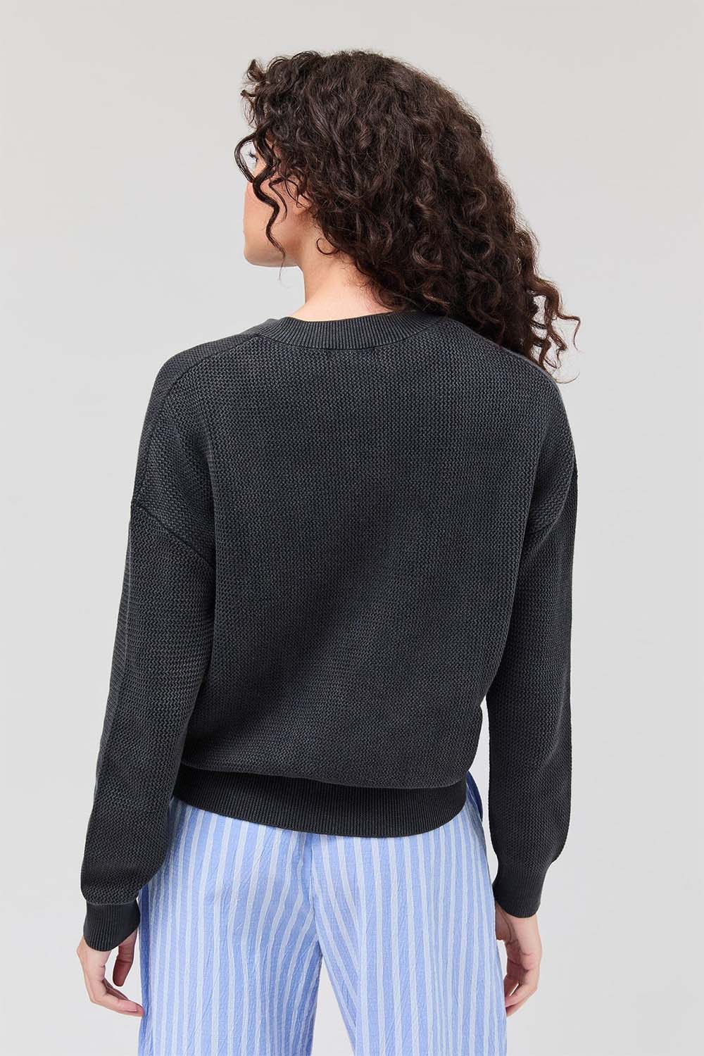 Richer Poorer - Dune Cardigan - Black - Back