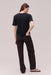 richer poorer linen jersey v neck tee black back