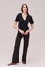 richer poorer linen jersey v neck tee black front