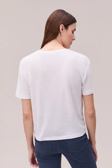richer poorer linen jersey v neck tee white back