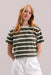 richer poorer recycled stripe tee surplus green stripe front