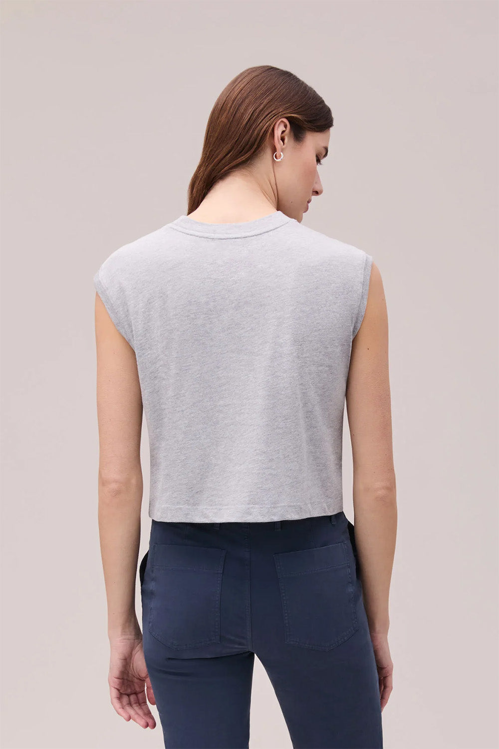 richer poorer relaxed muscle tee heather grey back