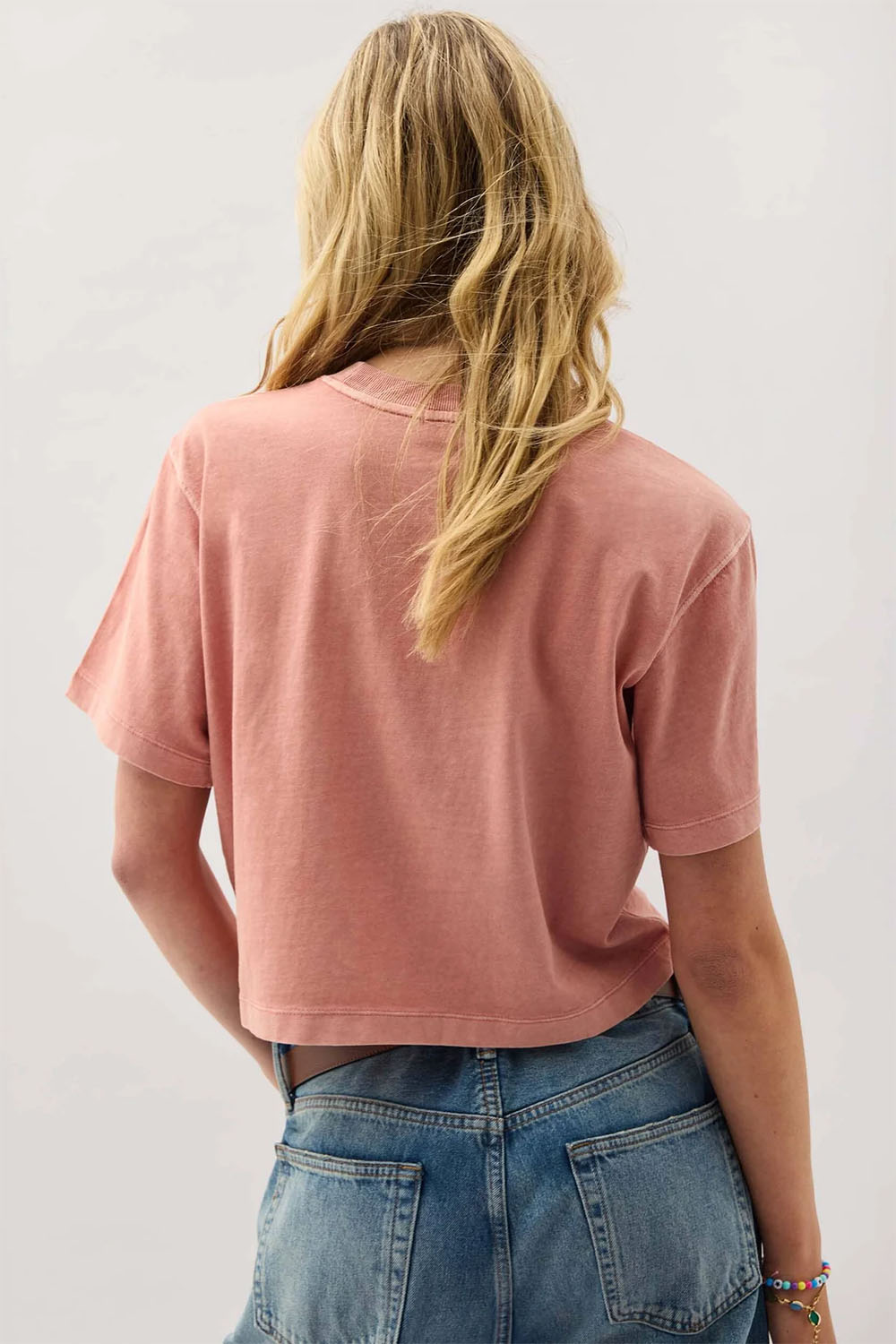 Richer Poorer - Relaxed SS Crop - Pink Sands - Back
