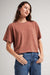 Richer Poorer - Relaxed SS Crop - Russet - Front