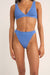 Rhythm - Isla Rib Hi Banded Pant - Cornflower - Front
