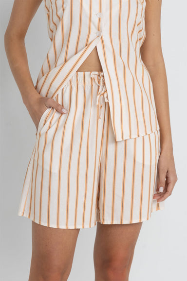 Rhythm - Tide Stripe Longline Short - Natural - Front