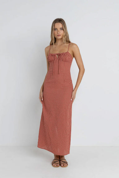 Rhythm - Lola Check Maxi Dress - Red