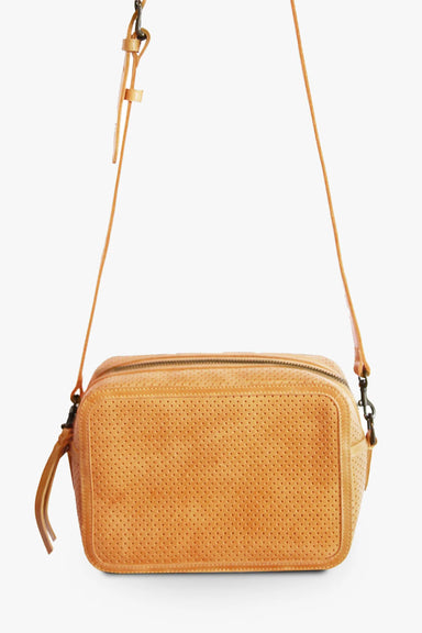 Able - Medium Zipper Crossbody - Perforated Cognac - Front