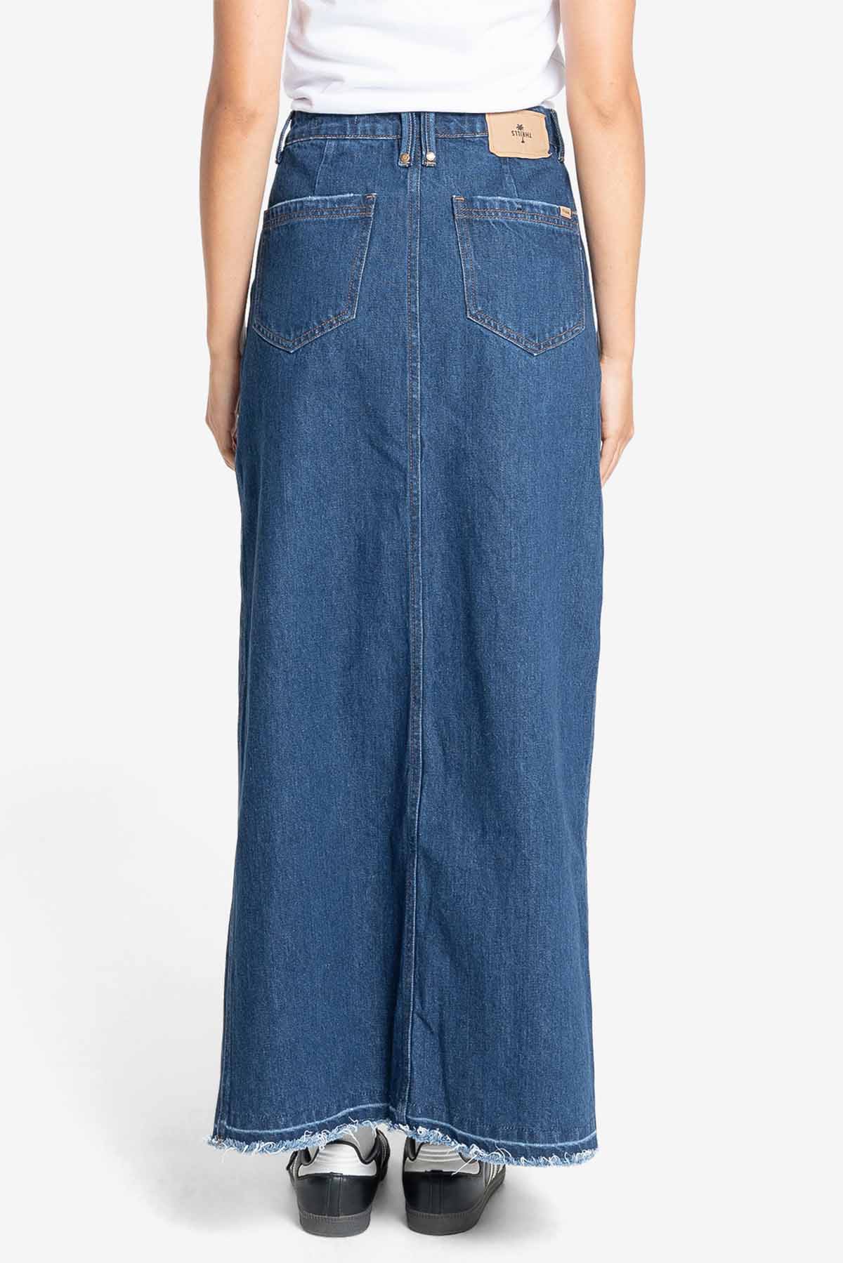 Thrills - Kobie Skirt - Double Indigo Rinse - Back
