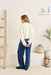 rhythm estelle fluffy crew neck cream back