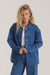 Roark Revival Hwy 1 Chore in Vintage Blue — Front view, hands clasped