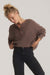 Roark Revival Made To Fade Sweater in Coco Bean — Quarter view
