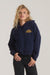 Roark Revival Port Hoodie in Deep Navy — Front view, hands relaxed