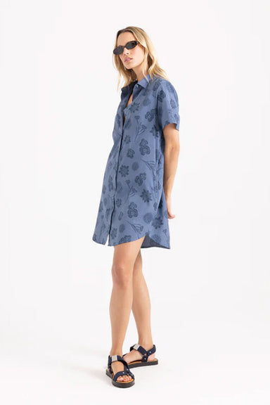 roark bless up dress washed indigo side