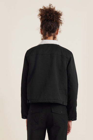 roark open roads denim jacket black back