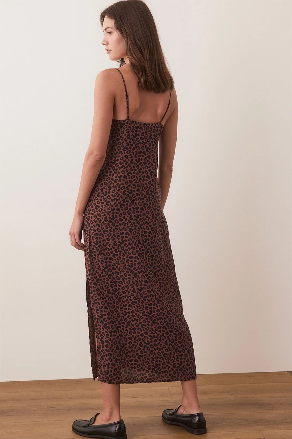 Marine Layer - Gabrielle Slip Dress - Leopard - Back