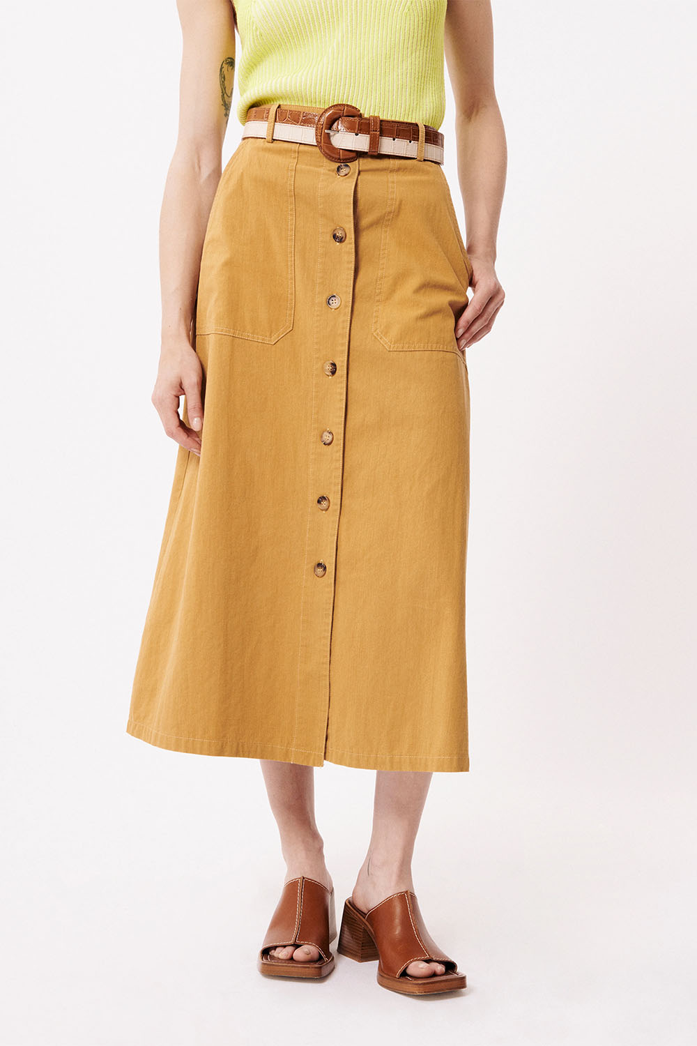 FRNCH - Pinar Skirt - Beige - Detail