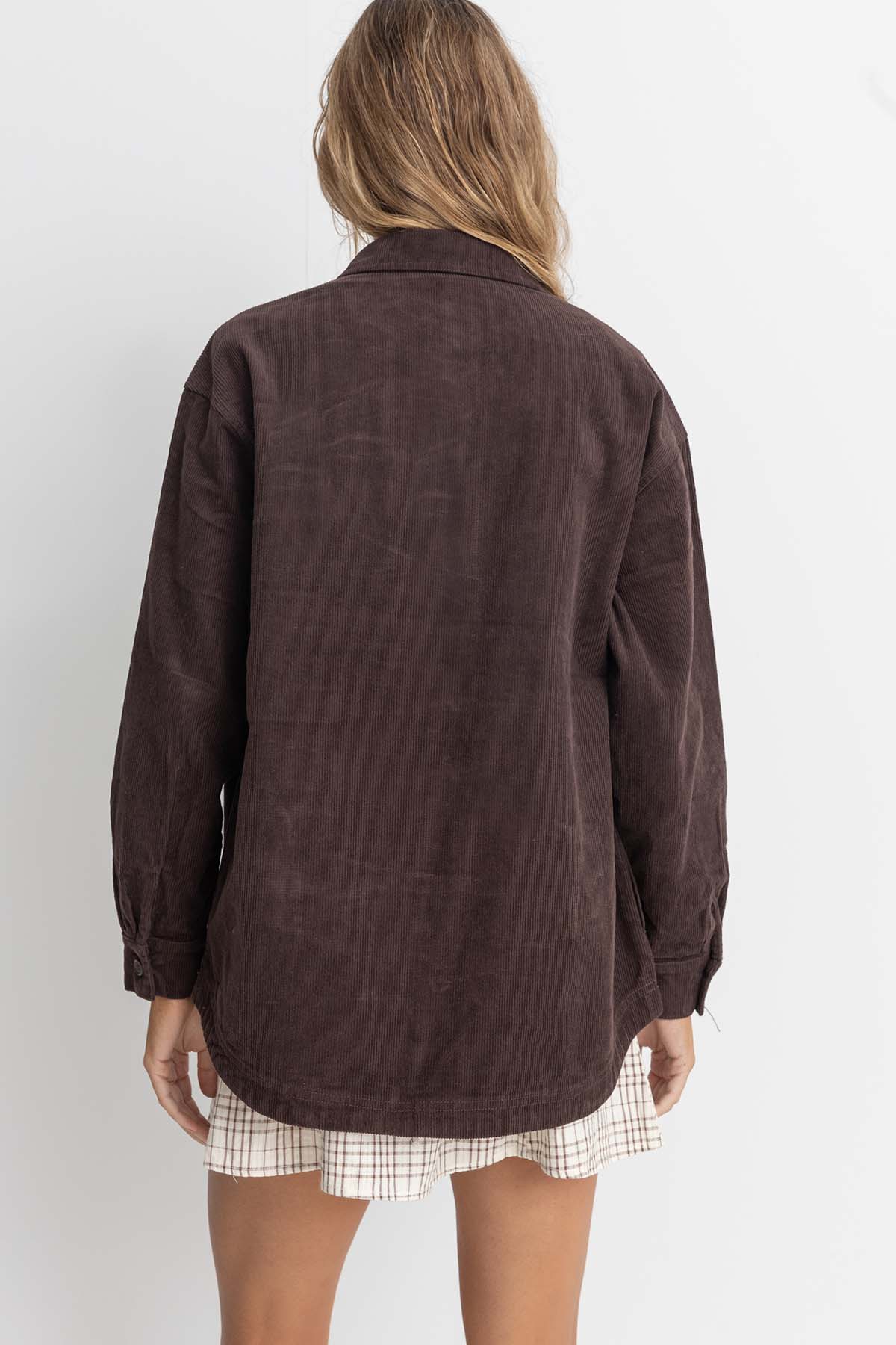 Rhythm - Mono Lake Shacket - Chocolate - Back