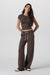 Vuori - Halo Essential Wide Leg - Java Heather - Full Body