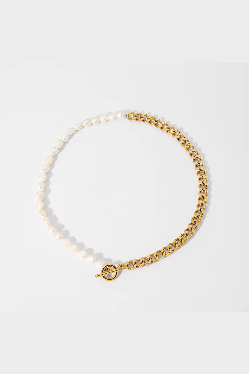 Pearl of the West - Orlando Chain - 18K GP Stainless/Pearl