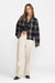 RVCA Bonito Boxy Flannel in Black — Full-body view
