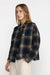 RVCA Bonito Boxy Flannel in Black — Quarter view