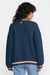RVCA Camden Cardigan in Blue Slate — Back view