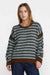 RVCA Frontier Long Sleeve Sweater in Arona Blue — Front view
