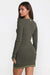 RVCA Metro Long Sleeve Dress in Olive — Side view