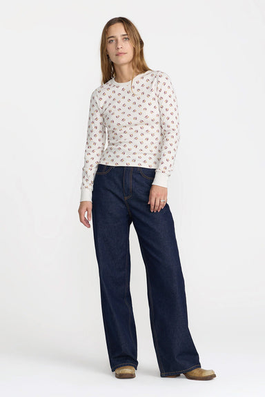 RVCA Pioneer Long Sleeve in Cloud — Full-body view