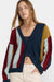 RVCA Unbound Cardigan in Navy — Front view, close crop