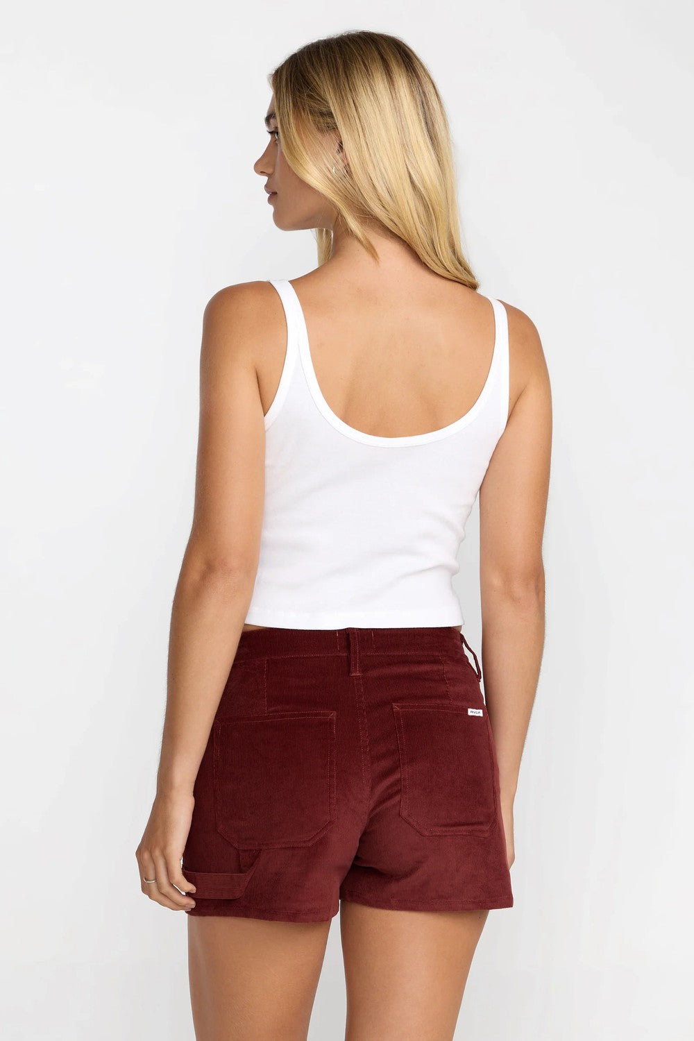 rvca aurora short madder brown back