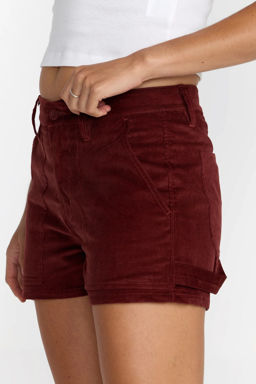 rvca aurora short madder brown detail
