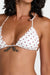 rvca dot ruffle halter tri whisper white detail
