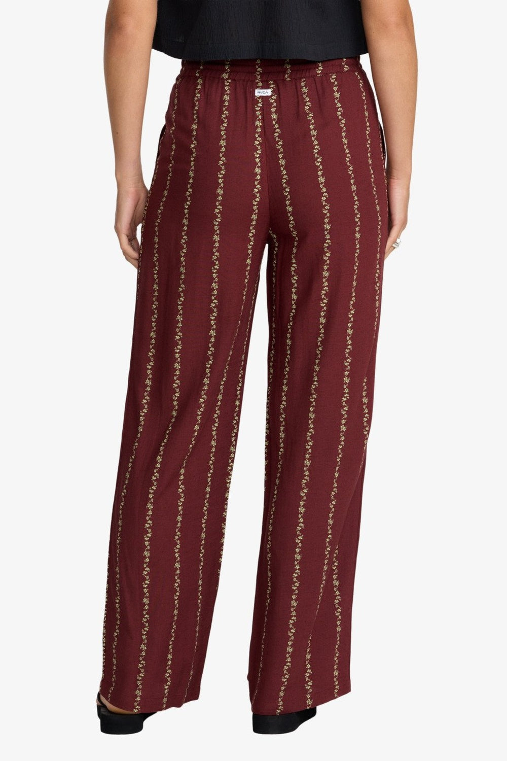 rvca florence pant madder brown back