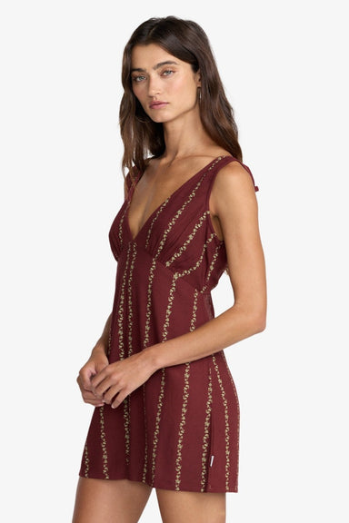 rvca florence romper madder brown side